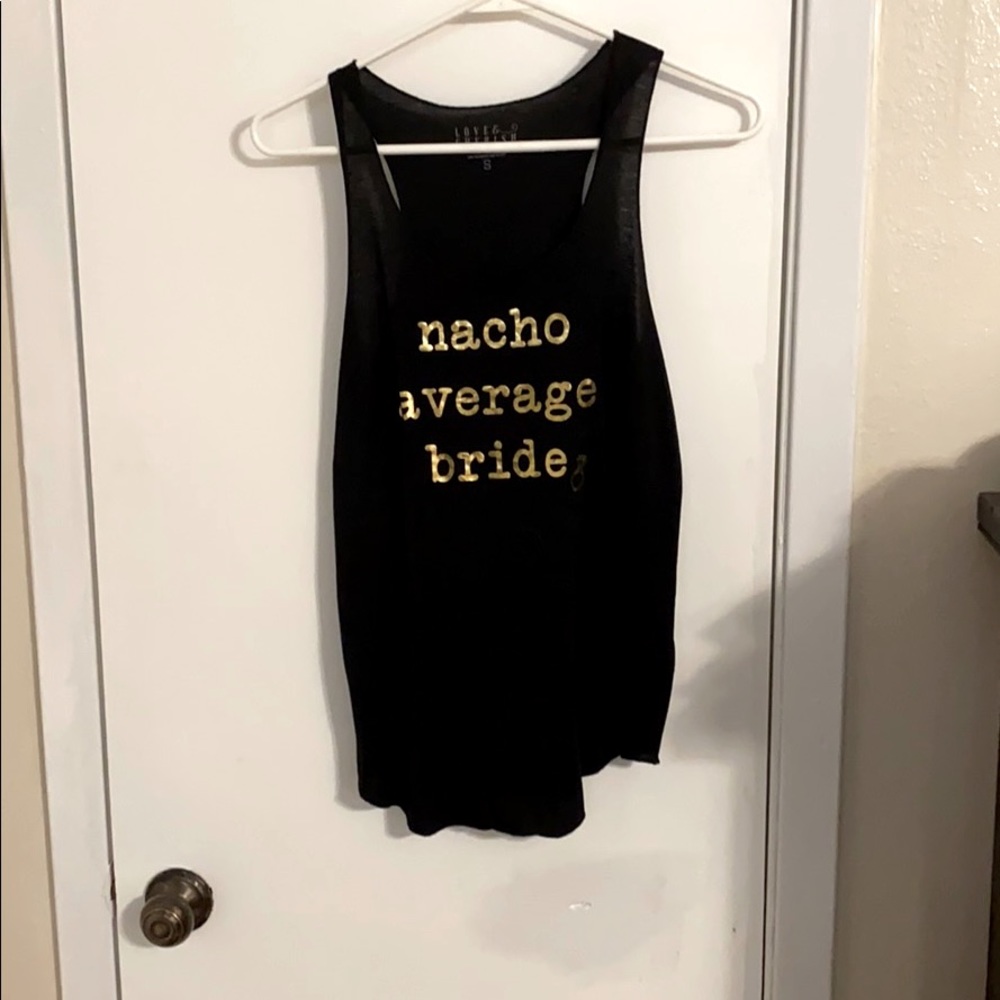 Black Nacho Average Bride Tank Top